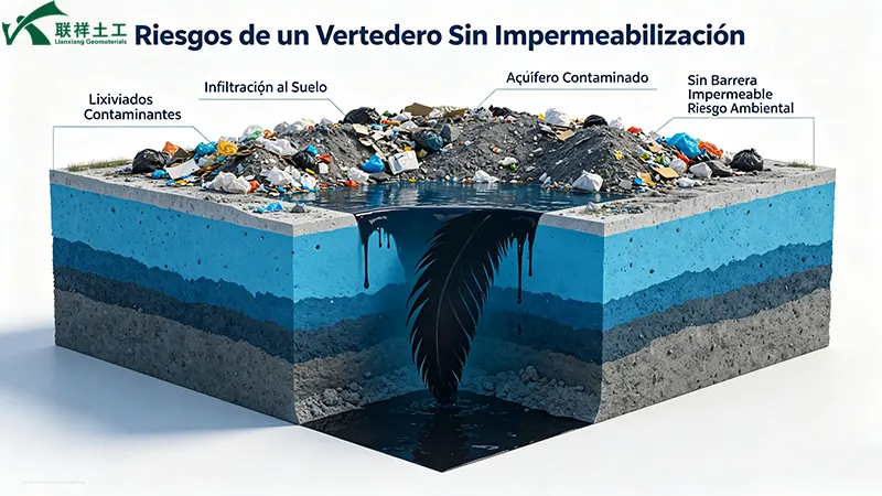 Sistema de impermeabilización con geomembrana HDPE para vertederos de residuos urbanos e industriales Sistema de impermeabilización con geomembrana HDPE para vertederos de residuos urbanos e industriales