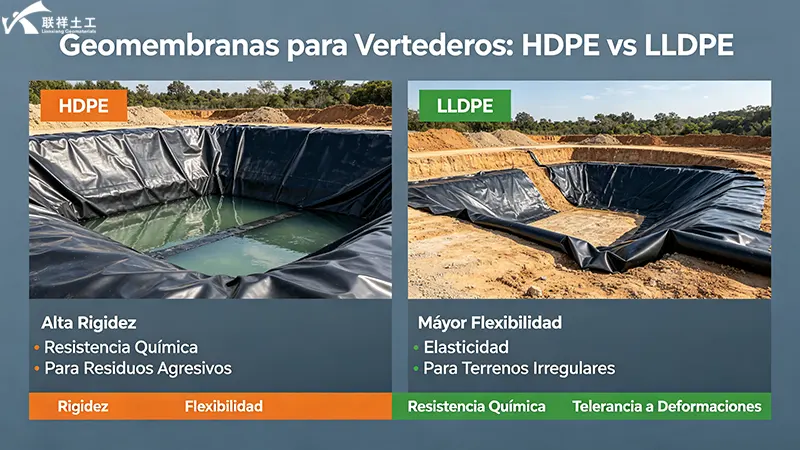 Comparación y aplicación de geomembrana HDPE y LLDPE en impermeabilización de vertederos Comparación y aplicación de geomembrana HDPE y LLDPE en impermeabilización de vertederos