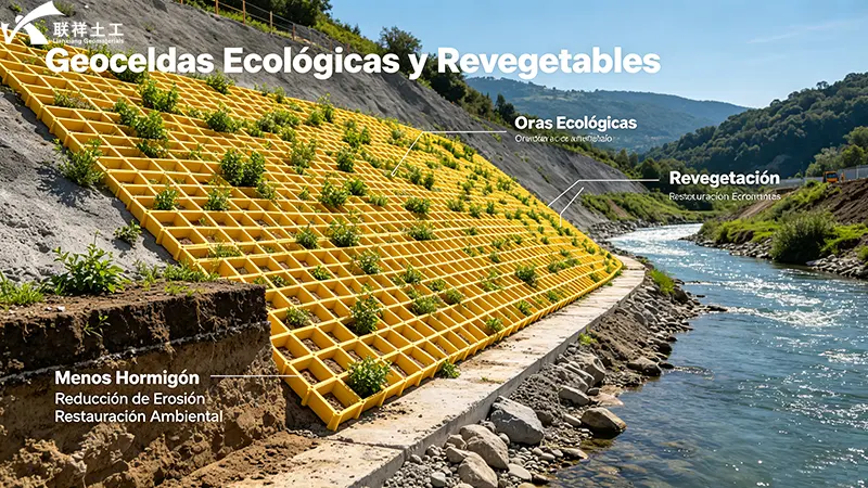 Producción profesional de geoceldas HDPE en fábrica Lianxiang Group para proyectos geotécnicos internacionales