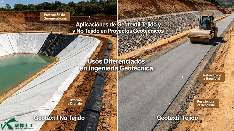 Comparison of engineering application scenarios for the two types of geotextiles