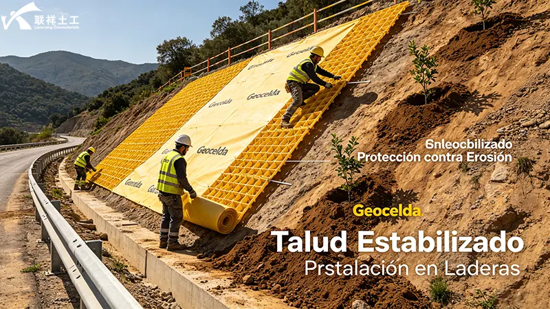 Geocell Slope Construction Site Application