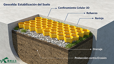 &iquest;Qué es la Geocelda? Funciones y Ventajas en Ingeniería Geotécnica