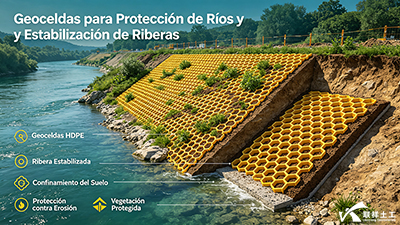 Aplicación de Geoceldas en Proyectos de Protección de Ríos y Costas