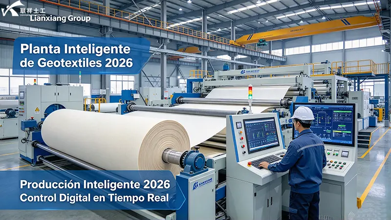 Lianxiang Group taller inteligente producción geotextiles 2026