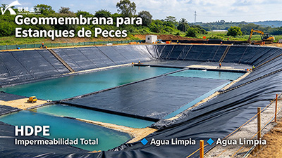 Geomembrana para Piscinas y Estanques de Peces Resistente al Agua